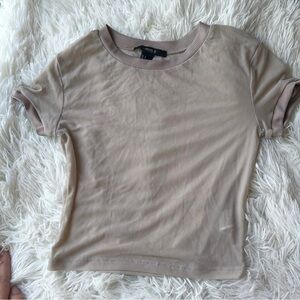 Tan mesh top from Forever 21